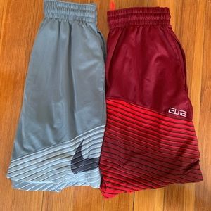 Nike Elite shorts - Men’s medium - 1 Gray, 1 red